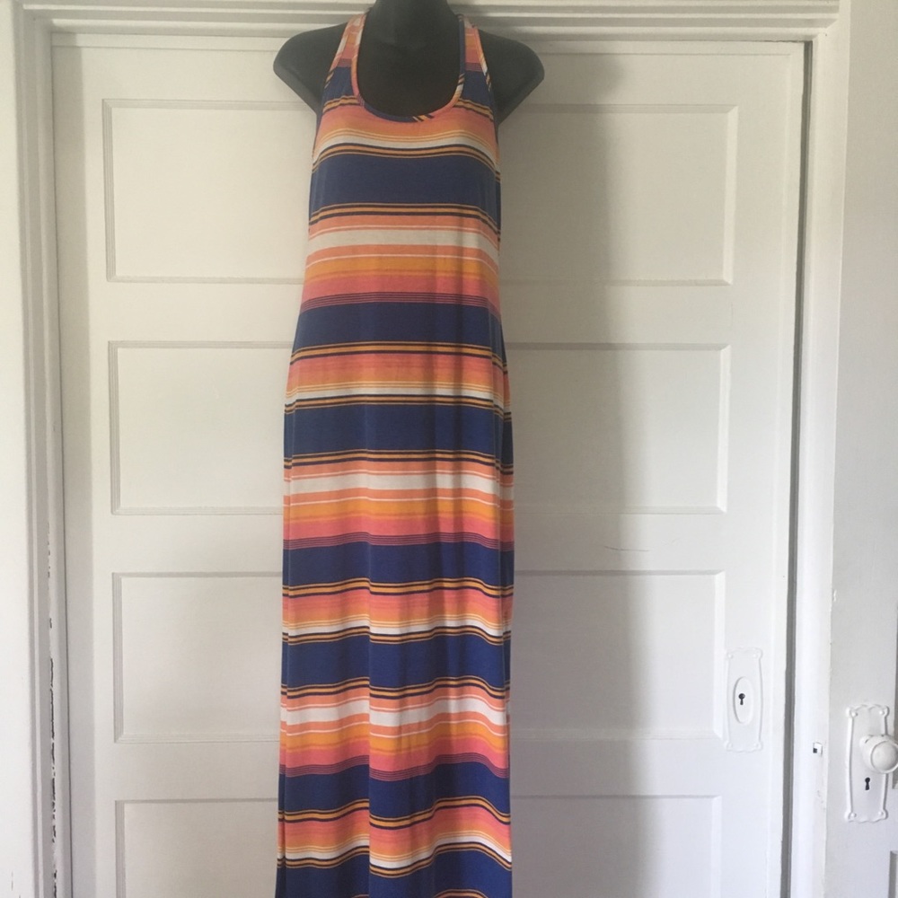 MOSSIMO razor back striped Maxi Dress